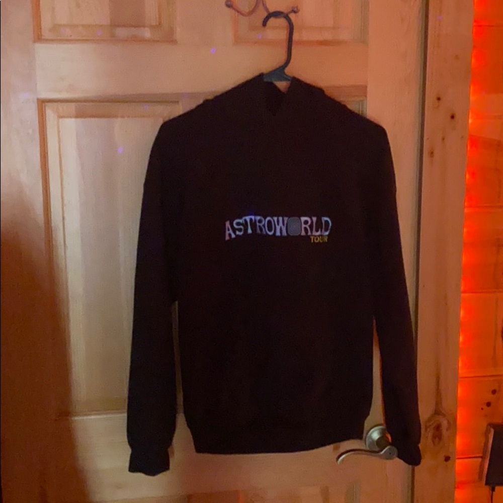 Black Travis Scott Astroworld Tour Launch Hoodie